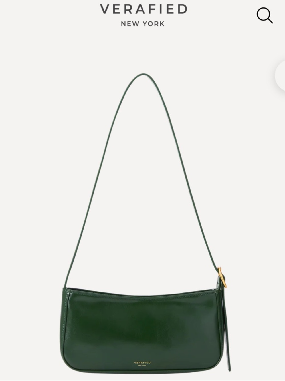 Forest Green Leather Shoulder Bag